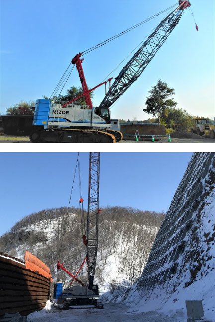 120ｔ油圧式クローラークレーン（タワー兼用））